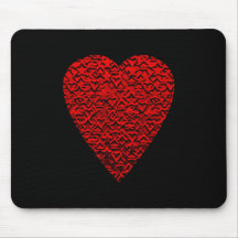 Image rouge lumineuse de coeur tapis de souris