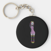 Image tramée de poupée des cheveux 3D Bonga d'arc- Porte-clef