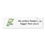images, My carbon footprint is bigger than yours Bumper Sticker