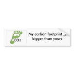 images, My carbon footprint is bigger than yours Bumper Sticker