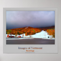 Images of Vermont - Snowliage Poster