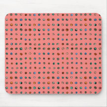 Imaginary Agates on Coral Mousepad