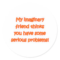 Imaginary Friend Round Stickers