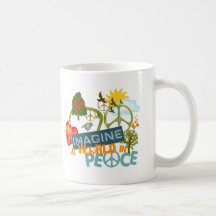 Imagine a World in Peace Coffee Mugs