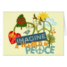 Imagine a World in Peace Greeting Cards