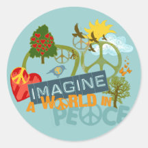 Imagine a World in Peace Sticker
