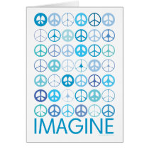 IMAGINE - Blue International Peace Signs