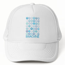 IMAGINE - Blue International Peace Signs