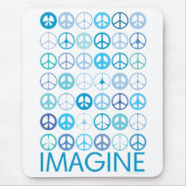 IMAGINE - Blue International Peace Signs