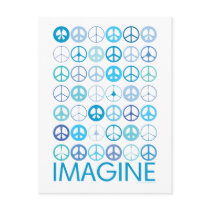 IMAGINE - Blue International Peace Signs
