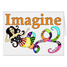 Imagine Mermaid Greeting Greeting Card