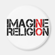 Imagine No Religion Fridge Magnets