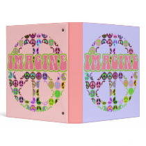 Imagine Peace Notebook Vinyl Binders
