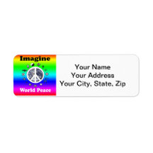 Imagine World Peace Return Address Labels