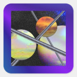 Imagined Worlds Square Stickers