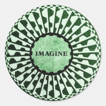 Imaginez la mosaïque, Strawberry Fields, le Centra Autocollants Ronds
