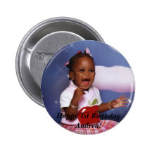 img034, Happy 1st Birthday Andrea! Pinback Buttons