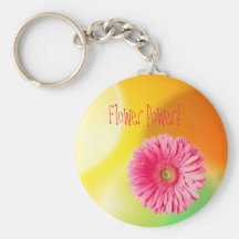 img26, gerber daisy, Flower Power! Key Chain