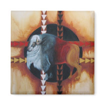 IMG_2593white buffalo Refrigerator Magnet