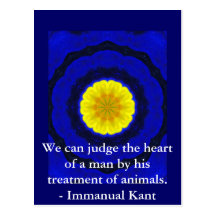 Immanual Kant Animal Rights  quote Postcards