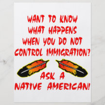 Immigration Control Ask A Native American Indian Flyers