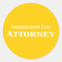 Immigration Law Attorney Gifts Round Sticker
