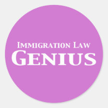 Immigration Law Genius Gifts Sticker