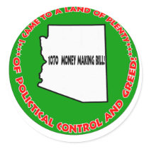 IMMIGRATION LAW ROUND STICKERS