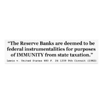 Immunity of the Federal Reserve Banks Lewis v US Photograph