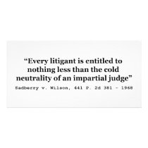 Impartial Judge Sadberry v Wilson 441 2d 381 1968 Photo Card