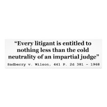 Impartial Judge Sadberry v Wilson 441 2d 381 1968 Photo Art