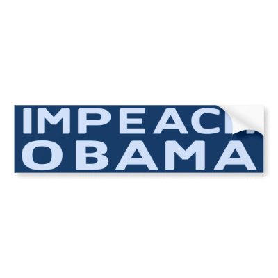 Impeach Obama Bumper Sticker by politstickers