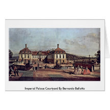 Imperial Palace Courtyard By Bernardo Bellotto Greeting Cards