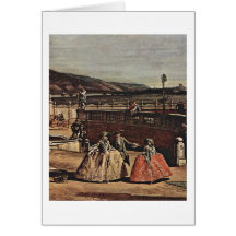 Imperial Palace Courtyard By Bernardo Bellotto Greeting Card