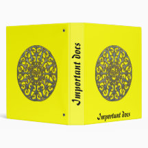Important docs 3 ring binders