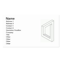 Impossibe Rectangular Object, Name, Address 1, ... Business Card Template