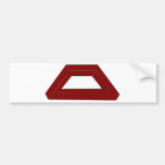 Impossible Trapezoid Optical Illusion Bumper Sticker