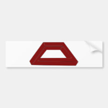 Impossible Trapezoid Optical Illusion Bumper Sticker