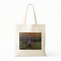 Impression, Sunrise by Claude Monet Bags