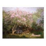 Impressionism Lilacs by Monet Postcard