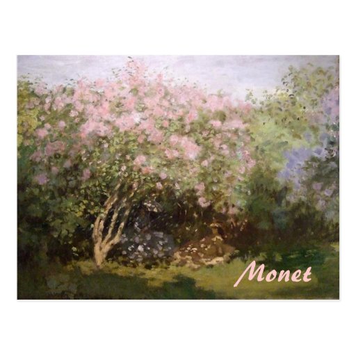 Impressionism Lilacs by Monet Postcard