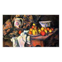 Impressionist still life apple peaches Cezanne art Business Card