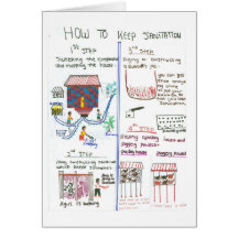 Improving Sanitation in a Rural Home Greeting Cards