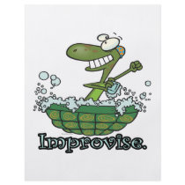 improvise turtle shell tubby tub cartoon custom flyer