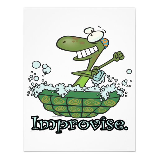 improvise turtle shell tubby tub cartoon announcements