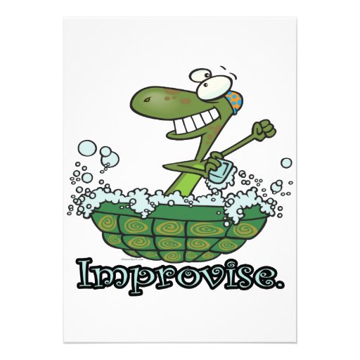 improvise turtle shell tubby tub cartoon announcements