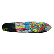 In A Bull's Eye - Graffiti Sk8 Art Skateboard Deck