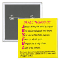 In All Things Be Joyful religious scripture button