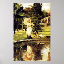 In An English Garden ~ James Tissot ~ Fine Art Poster