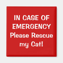 In Case of Emergency Refrigerator Magnet